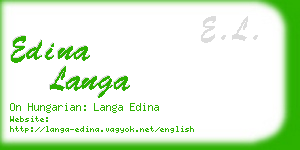 edina langa business card